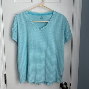 Talbots turquoise t shirt, Size L  EUC